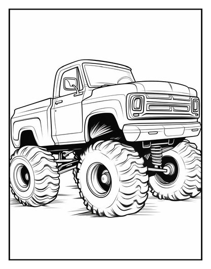120 Monster truck Coloring Pages For Kids Volume