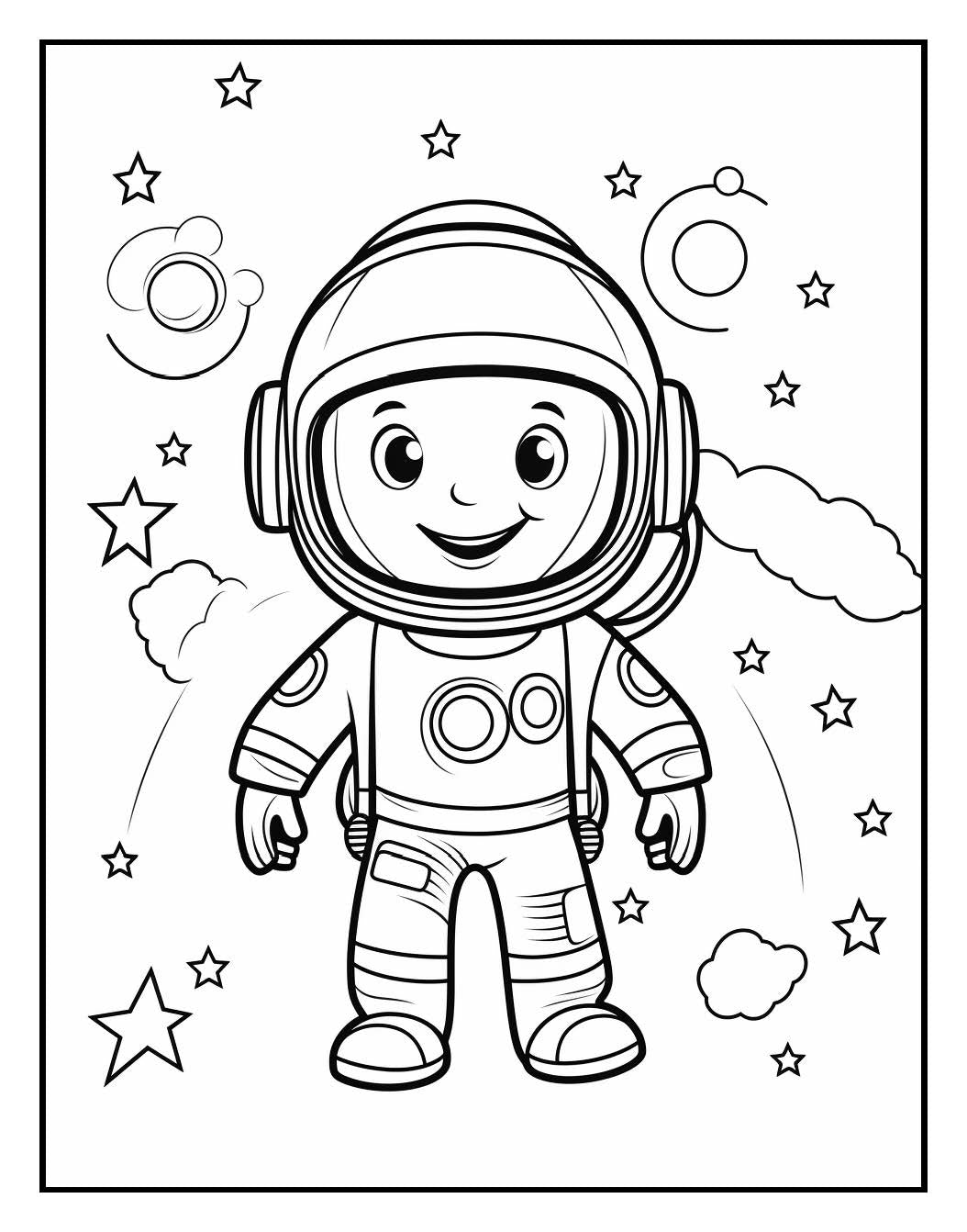 155 Space Coloring Pages For Kids Volume
